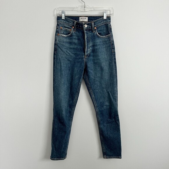 Agolde Nico High Rise Slim Fit Jean Denim Sz 24 - Picture 2 of 6
